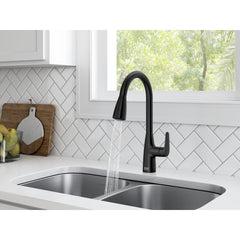 American Standard 7077300.243 Colony PRO Single-Handle Pull-Down Dual Spray Kitchen Faucet 1.5 gpm/5.7 L/min in Matte Black