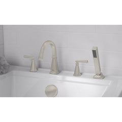 American Standard T018901.295 Edgemere Bathtub Faucet With Lever Handles And Personal Shower For Flash Rough-In Valve