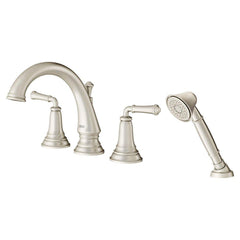 American Standard T052901.295 Delancey Two Handle Roman Tub Faucet With Handshower In Brushed Nickel