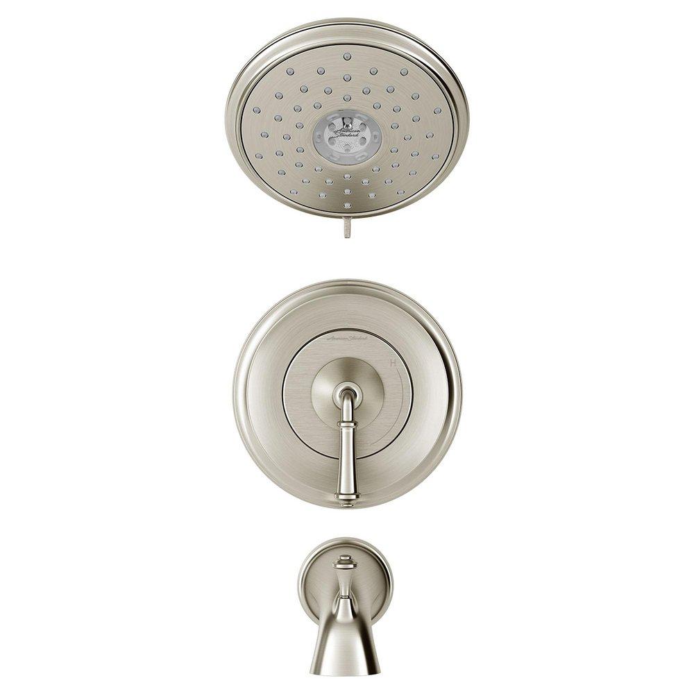 American Standard TU052508.295 Delancey Single Handle Multi Function Bathtub & Shower Faucet in PVD Brushed Nickel