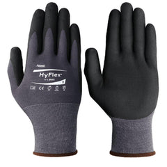 Ansell 11-840-8 ANS-11-840-8 Size 8 Rubber and Plastic Glove in Black and Grey