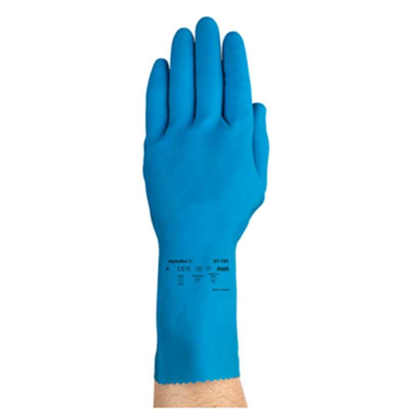 Ansell 114300 AlphaTec 87-155 Natural Rubber Latex Gloves Size 10