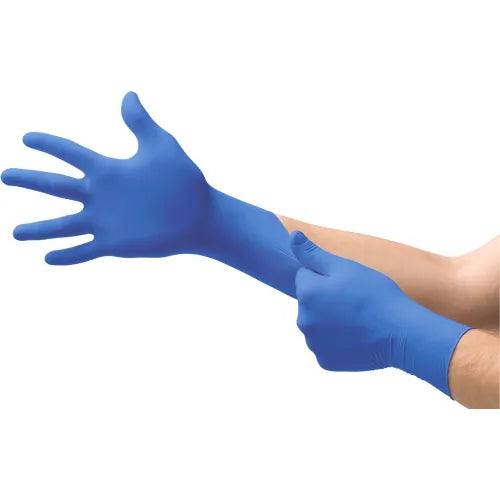 Ansell N191 Cobalt N19 Nitrile Gloves, Powder-Free, Beaded, Size S, 100/Pack