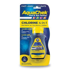 AquaChek 511242A Yellow 4-In-1 Chlorine Test Strips 50 Strips