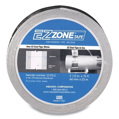 Aquasol Corporation EZ-ZT2.5 Ez Zone Tapes, Silver, 2.5 in x 75 ft x 3 mil