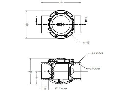 AQUASTAR POOL PRODUCTS AVC20C CHECK VALVES