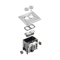 Arlington FLBA101NL Adjustable Floor Box Nickel (5.155 x 4.25 x 4.031)