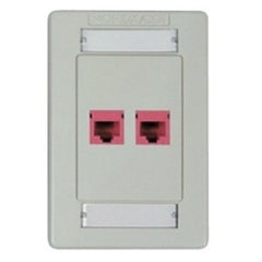 Belden AX101433 Interface Plate Flush 2-Port Single Gang White