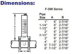 Blue White Industries F-30200P Flow Meter 40-150 GPM