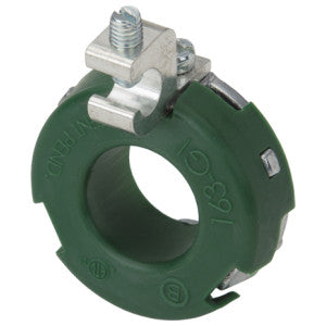 Bridgeport Fittings 163-GI Insulated Grounding Locknut w/ 14-4 Lug Zinc Die Cast 1 in.