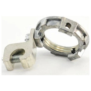 Bridgeport Fittings 161-G Locknut Grounding Bushing Zinc Die Cast 1/2 in. Trade Size 14 to 4 AWG Tin-Plated Aluminum Lug