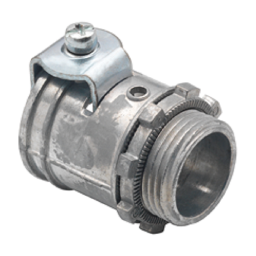 Bridgeport Fittings 572-DC2 Strap Connector Zinc Die-Cast Ball Burnished/Mirror Smooth Finish U Shape 1-Conductor 3/4 in Size