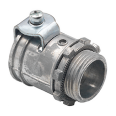 Bridgeport Fittings 572-DC2 Strap Connector Zinc Die-Cast Ball Burnished/Mirror Smooth Finish U Shape 1-Conductor 3/4 in Size