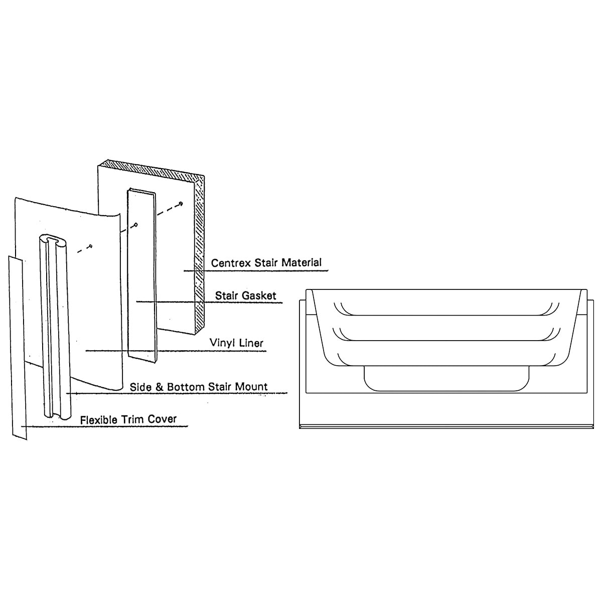 CARDINAL POOLS H3-6037 WALL BRACKETS & PARTS