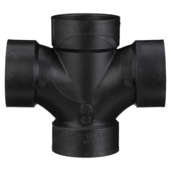 Charlotte Pipe 02966 3 Sanitary Tee (Double) - Hub x Hub x Hub x Hub - ABS DWV