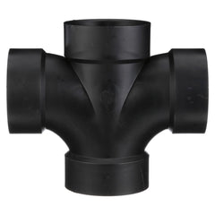 Charlotte Pipe 02967 4 Sanitary Tee (Double) - Hub x Hub x Hub x Hub - ABS DWV