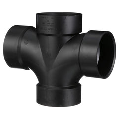 Charlotte Pipe 02967 4 Sanitary Tee (Double) - Hub x Hub x Hub x Hub - ABS DWV