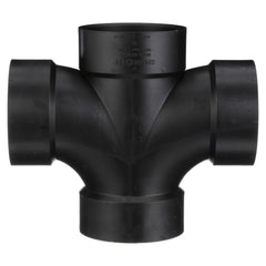 Charlotte Pipe 02967 4 Sanitary Tee (Double) - Hub x Hub x Hub x Hub - ABS DWV