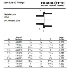 CHARLOTTE PIPE PVC-02109-1200 PVC FITTINGS
