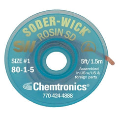 Chemtronics 80-1-5 Soder-Wick Desoldering Braid 0.030 x 5' Performance Pak