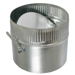 Cody Company 3208 In-Line Damper, 8 in Damper, Crimped Connection, 30 ga Gauge, Galvanized Steel