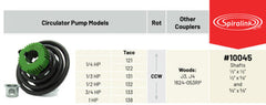 Crown Engineering 10045 Spiralink Pump Coupler - 1/4 To 1 HP