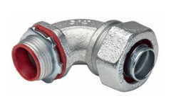 Southwire Company 490S Topaz Oiltight Raintight Liquid Tight Connector With Insulated Throat, 3/8 in Trade, 90 deg