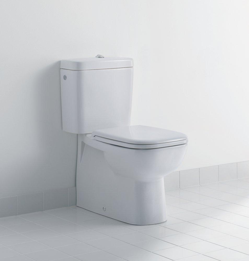 Duravit 0067390000 D-Code Elongated Closed Front Toilet Seat with Cover in White