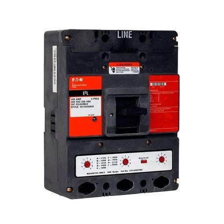 EATON SERE2L3600MLW-311 Mining Molded Case Circuit Breaker, 600 VAC/250 VDC, 600 A, 3 Pole, 1125 to 2250 A Trip Range