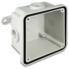 Federal Signal WB-NM Weatherproof Box, Thermoplastic, 3 Knockouts, 4-3/8 in H x 4-3/8 in W x 2-7/16 in D