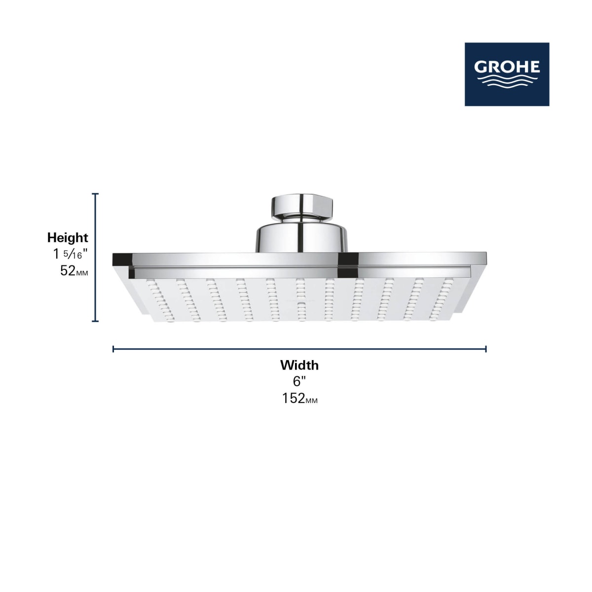 GROHE 26468000 Euphoria Single Function Showerhead in 1.75 GPM