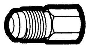 Holyoke Fittings 46-68 3/8 x 1/2, SAE Flare x FPT, Straight, Female Adapter