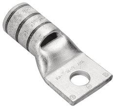 Hubbell YAV1CL3 YAV-L 1-Hole Heavy Duty Uninsulated Compression Lug With Inspection Hole, 1 AWG Stranded Copper Conductor, 1/2 in Stud