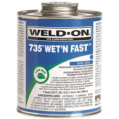 IPS Corporation 12495 Weld-On 735 Wet N Fast 1 qt Can Blue