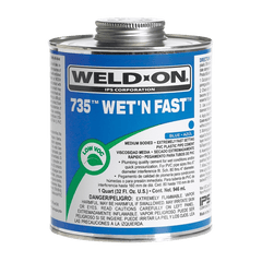 IPS Corporation 12495 Weld-On 735 Wet N Fast 1 qt Can Blue