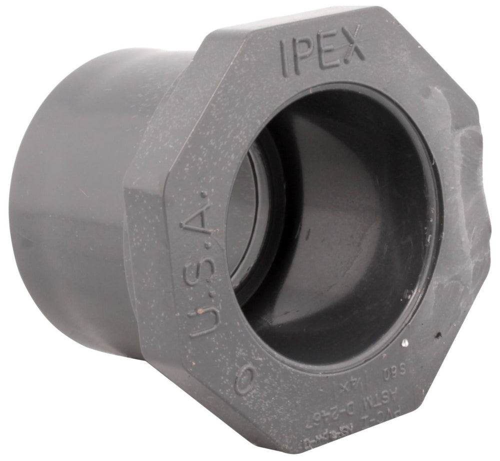 IPEX 036613 1-1/2 x 1-1/4 PVC SCH-80 Reducer Bushing Spigot x Socket Xirtec-140