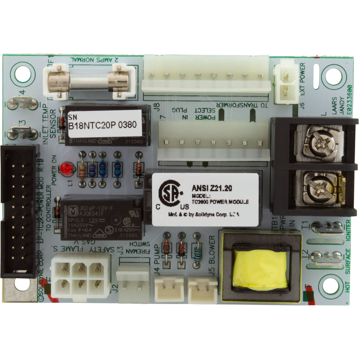 Jandy R0366800 Pro Series Power Control Board