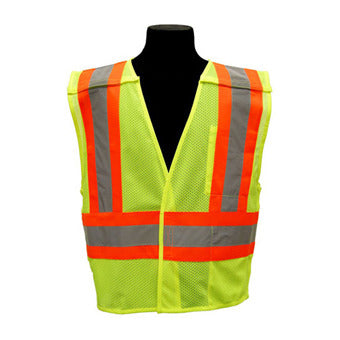 Kishigo 1174XL XL Lime Contrasting Mesh Breakaway Vest
