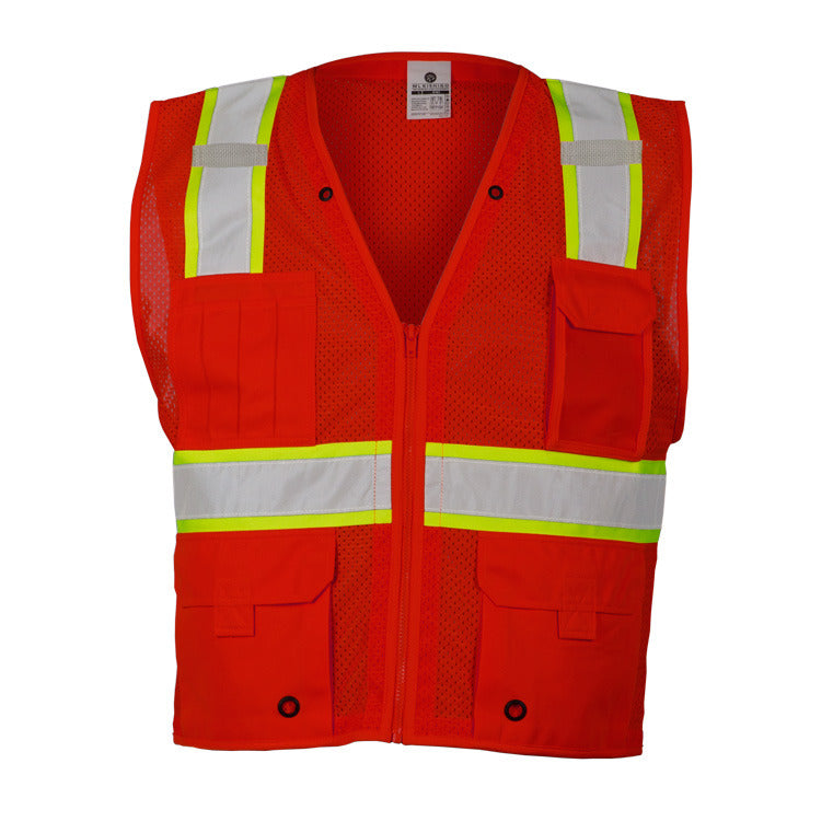 Kishigo B103LXL Large-XL Red Enhanced Visibility Multi Pocket Vest