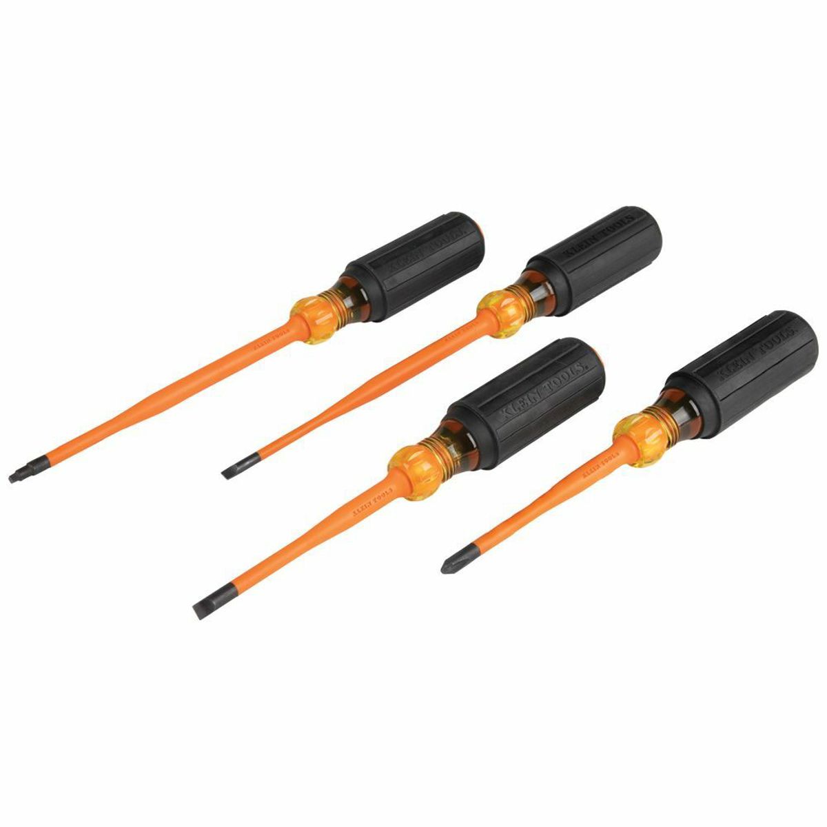 Klein Tools 33734INS Slim-Tip Insulated Screwdriver Set 1000 Volt 4-Piece