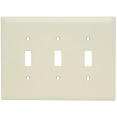 Legrand TPJ3-I Pass & Seymour TPJ3-I 3Gang Wall Plate Toggle Switch Nylon Jumbo Ivory