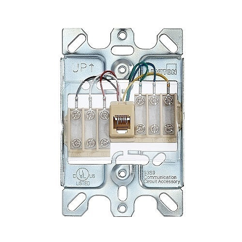 Leviton 40226-S Type 630A Quick-Connect Jack with Stainless Steel Wallplate