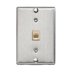 Leviton 40226-S Type 630A Quick-Connect Jack with Stainless Steel Wallplate