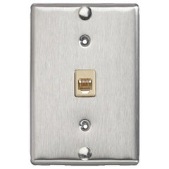 Leviton 40226-S Type 630A Quick-Connect Jack with Stainless Steel Wallplate