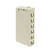 Leviton 41089-6IP Surface-Mount QUICKPORT Box, 6-Port, White