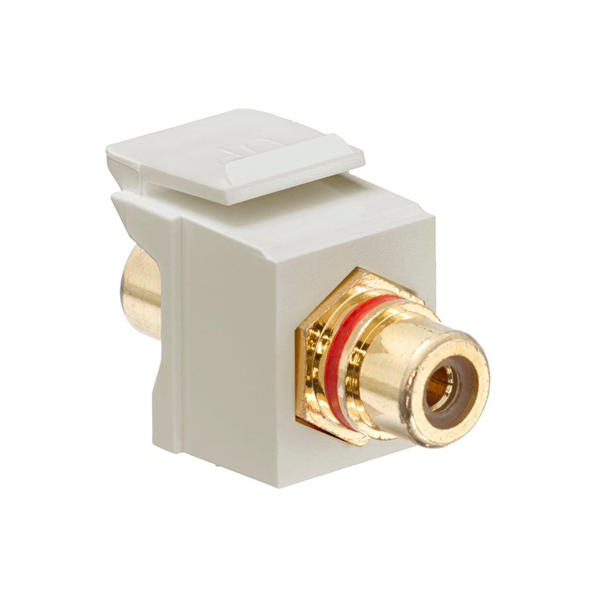 Leviton 40830-BIR QuickPort RCA Connector, Ivory