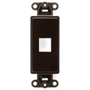 Leviton 41641-B Quickport Decora Insert, 1-Port, Brown