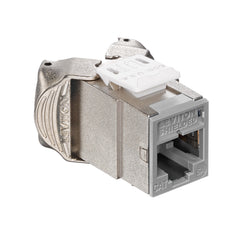 Leviton 6ASJK-RG6 Atlas-X1 CAT6A Shielded QuickPort Jack, Component-Rated, Gray