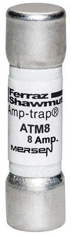 Mersen ATM8 Low Voltage Fast Acting Fuse, 8 A, 600 VAC/VDC, 100 kA, Class Midget