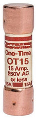 Mersen OT15 OT - Class K5 Fast-Acting Fuse, 15 Amps, 250V